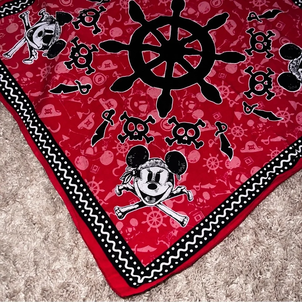Disney Mickey Mouse Pirate Bandana Disney Cruise 20”x20”